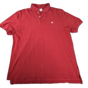 Brooks Brothers 1818 Performance Polo Original Fit  Red Cotton Shirt Mens XL